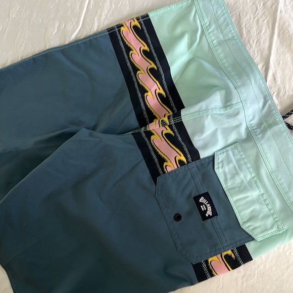 Billabong 32” Mid Length Momentum PRO Boardshorts-Blue Haze - Picture 3 of 8